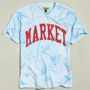 Chinatown Market UO Exclusive Sky Tie-Dye Blue and Red Tee T-shirt Top
